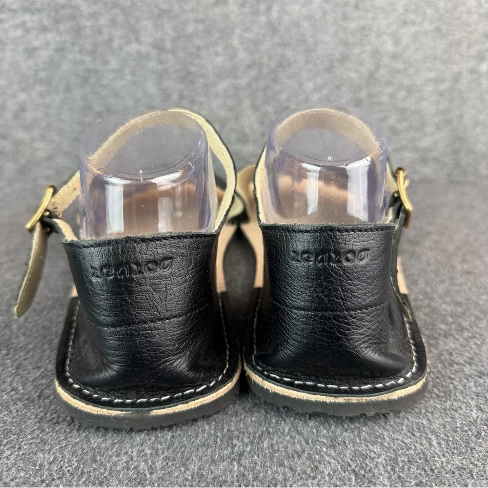 Zeazoo Women's Black Leather Strap Sandals Barefoot Wide Toe Box 10 41 - Picture 7 of 11